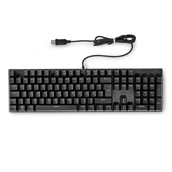 Miniatyrbild 9 av 12: Nedis GKBDM110BKDE tangentbord Spela USB tyska Svart