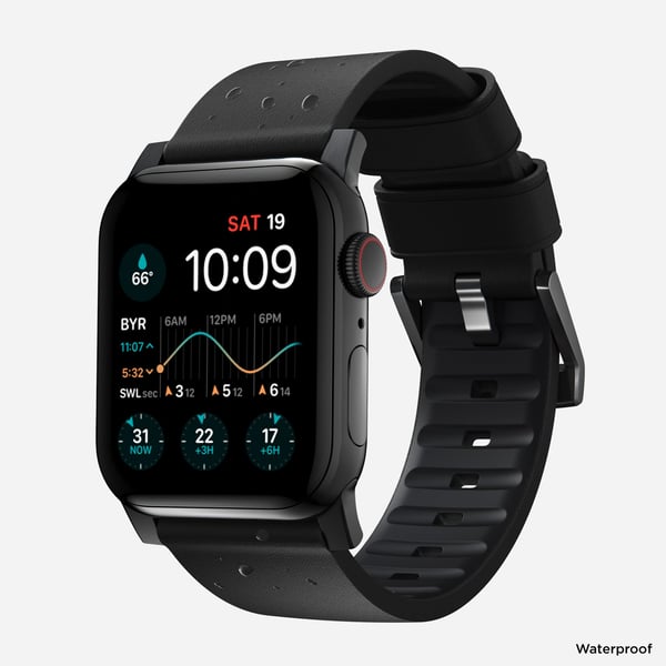 Pikkukuva 5 / 8: Nomad Active Band Pro Yhtye Musta Nahka, Ruostumaton teräs