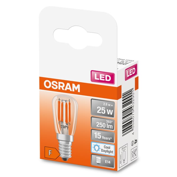 Osram STAR LED-lamppu Viileä päivänvalo 6500 K 2,8 W E14 F