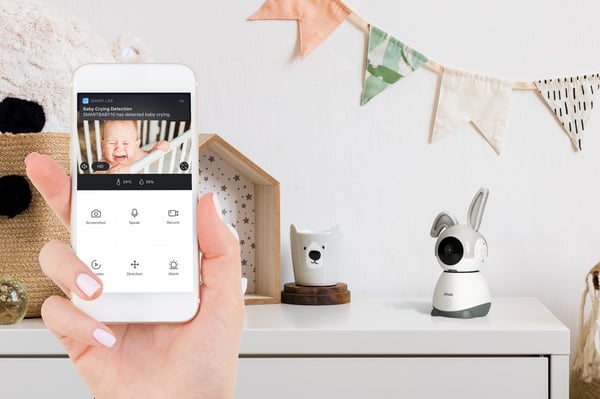 Miniatyrbild 10 av 20: Alecto SMARTBABY10 övervakningsmonitorer för bebisar Wi-Fi Antracit, Vit