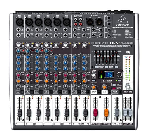 Miniatyrbillede 1 af 5: Behringer X1222USB audio mixer 4 kanaler