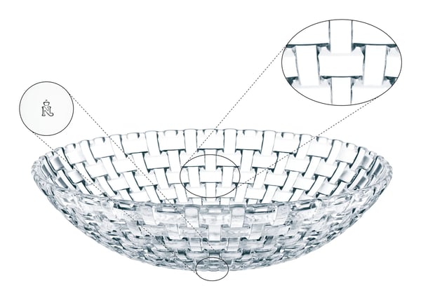 Miniatyrbillede 4 af 5: Nachtmann Bossa Nova Glas Transparent Rund Serveringsskål