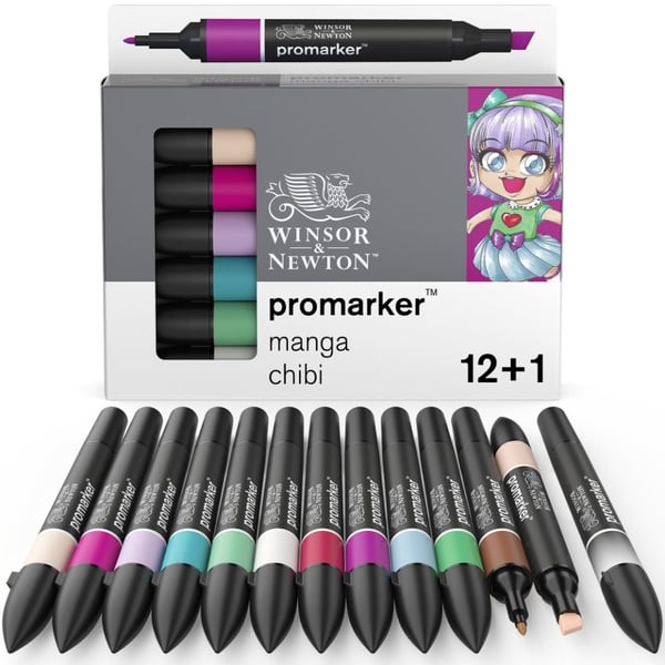 Miniatyrbillede 1 af 5: Winsor & Newton 884955070666 speedmarker 13 stk Blandet Beige, Blå, Brun, Grøn, Grå, Lyserød, Rød, Violet