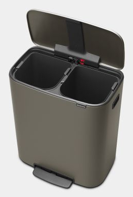 Miniatyrbillede 2 af 4: Brabantia 211546 affaldskurv Rektangulær Stål Platin