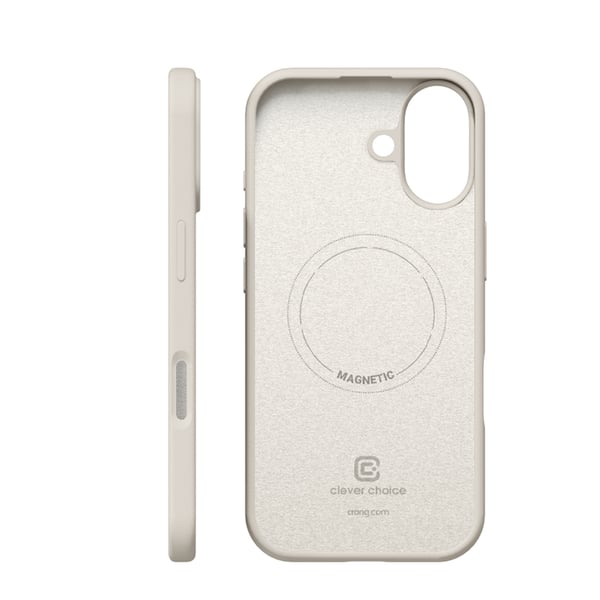 Crong Color Cover Magnetic - MagSafe Cover til iPhone 17 (Stone Beige)