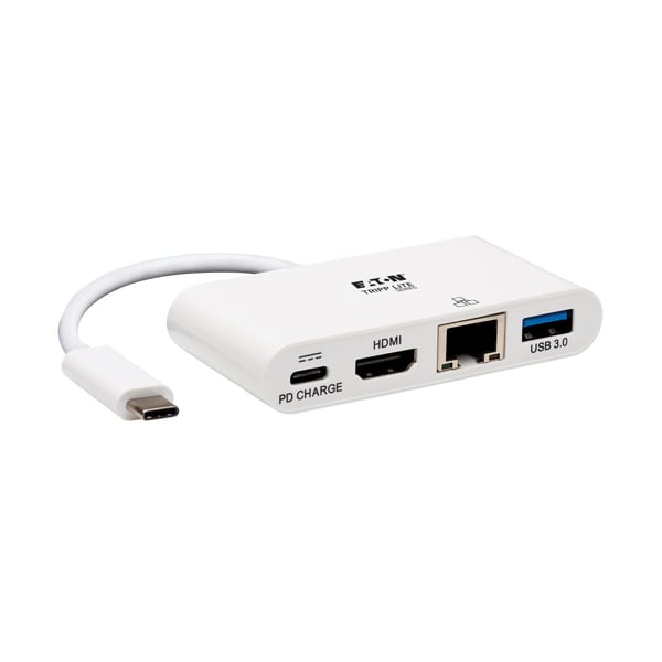 Miniatyrbillede 1 af 6: Tripp Lite U444-06N-H4GU-C USB grafisk adapter 3840 x 2160 pixel Hvid