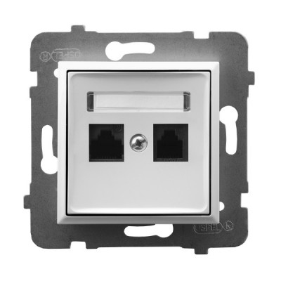 Ospel GPK-2U/K/m/00 stikkontakt Hvid