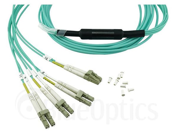BlueOptics MTP-4LC-M1M-BO InfiniBand og fiberoptisk kabel 1 m LC Turkisfarve
