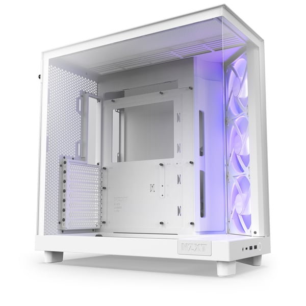 Miniatyrbillede 2 af 18: NZXT H6 Flow RGB Midi Tower Hvid