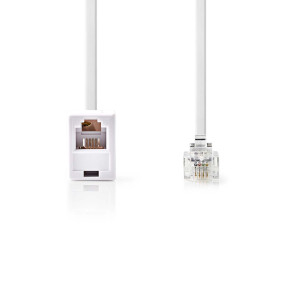 Nedis TCGL90205WT50 puhelinjohto 5 m Valkoinen