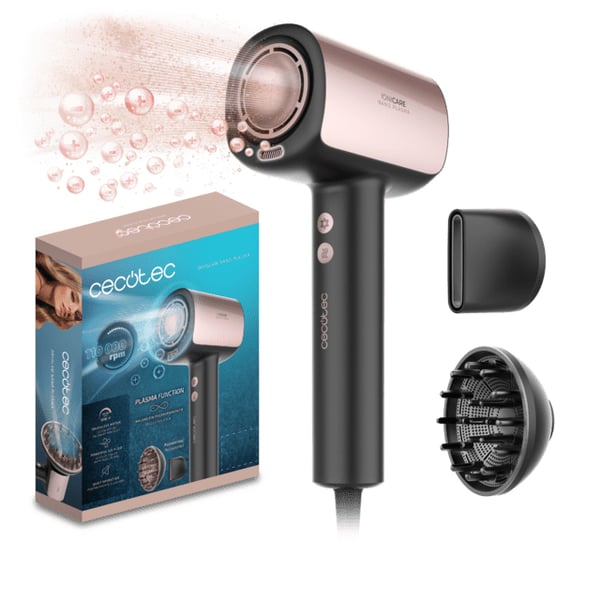 Miniatyrbillede 8 af 9: Cecotec DryGlam Nano Plasma hårtørrer 1600 W Guld