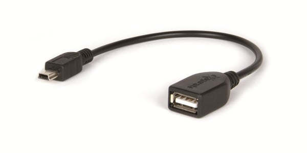Hamlet 0.15m USB 2.0 - mini-USB 2.0 A F/M USB-kaapeli 0,15 m Mini-USB A USB A Musta Hamlet 0.15m USB 2.0 - mini-USB 2.0 A F/M USB-kaapeli 0,15 m Mini-USB A USB A Musta