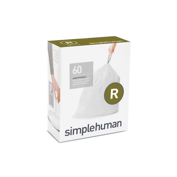 simplehuman CW0253 soppåsar 10 l Vit 60 styck