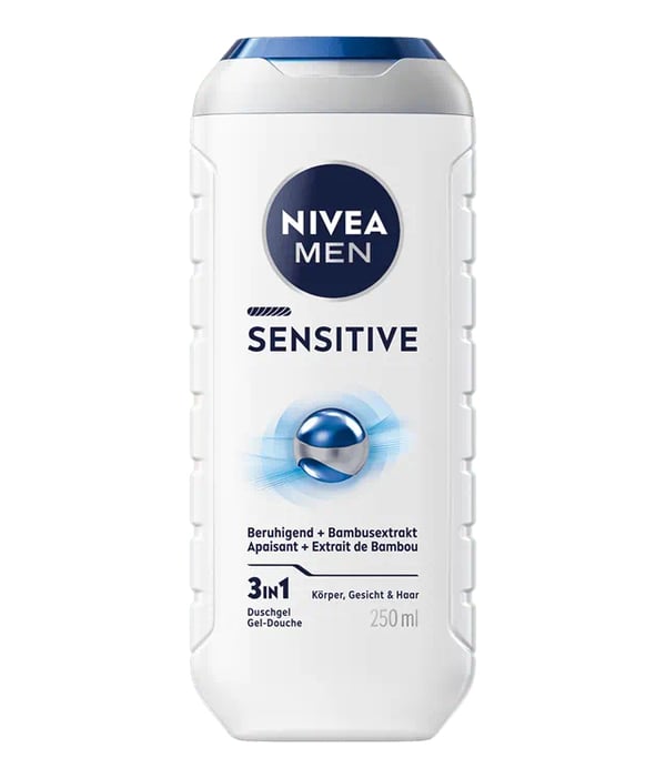 NIVEA Sensitive 250 ml Suihkugeeli Miesten Runko NIVEA Sensitive 250 ml Suihkugeeli Miesten Runko