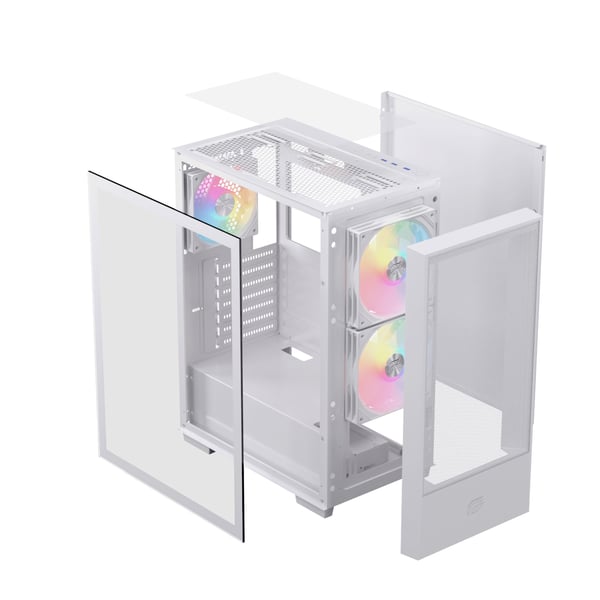 Einarex EXCS-PL-100R-W computeretui Midi Tower Hvid