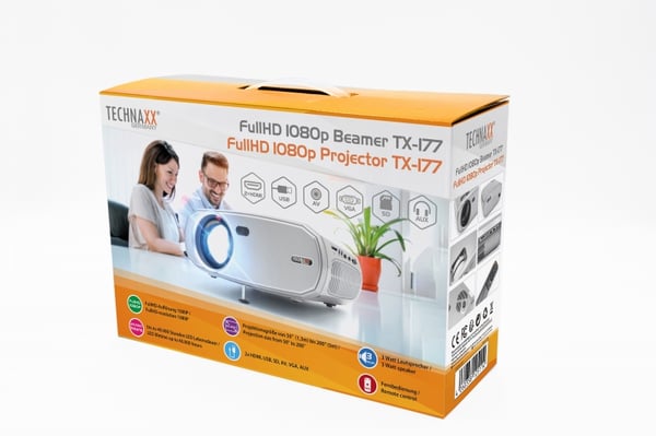 Pikkukuva 5 / 10: Technaxx TX-177 Vakioprojektori 15000 ANSI lumenia LCD 1080p (1920x1080) Valkoinen