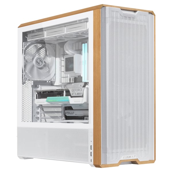 Miniatyrbillede 11 af 13: Lian Li Lancool LAN217W computeretui Midi Tower Hvid, Træ