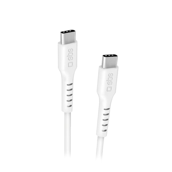 SBS TECABLE15TCC100W USB-kabel 1,5 m USB C 0,48 Gbit/sek. 100 W Hvid