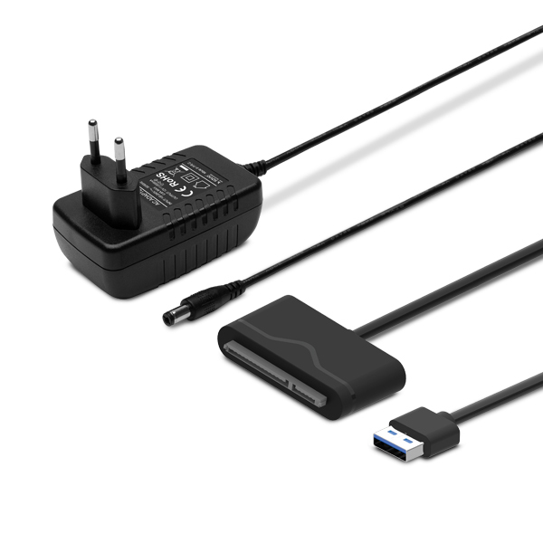 Miniatyrbillede 1 af 7: Savio AK-39 USB 3.0 - SATA III adapter for 3.5/2.5\" drives with power supply - Adapter - Digital/Daten interface-kort/adapter SATA, USB 2.0