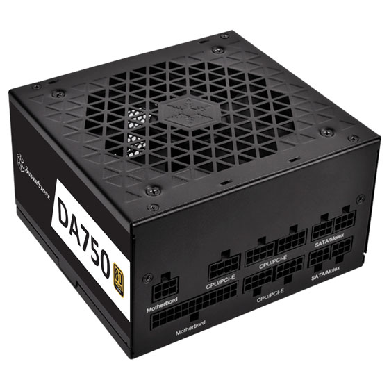 Silverstone DA750 Gold strömförsörjningsenheter 750 W 20+4 pin ATX ATX Svart