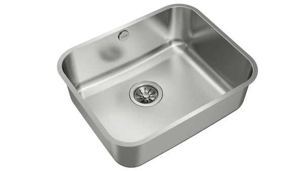 Miniatyrbillede 2 af 5: Teka BE 50.40 Plus 1C Undermonteret håndvask Rektangulær Rustfrit stål