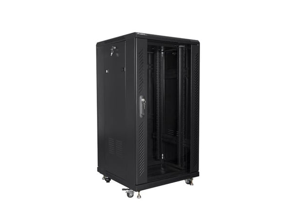 Lanberg FF01-6622-12B stativ 22U Fritstående reol Sort