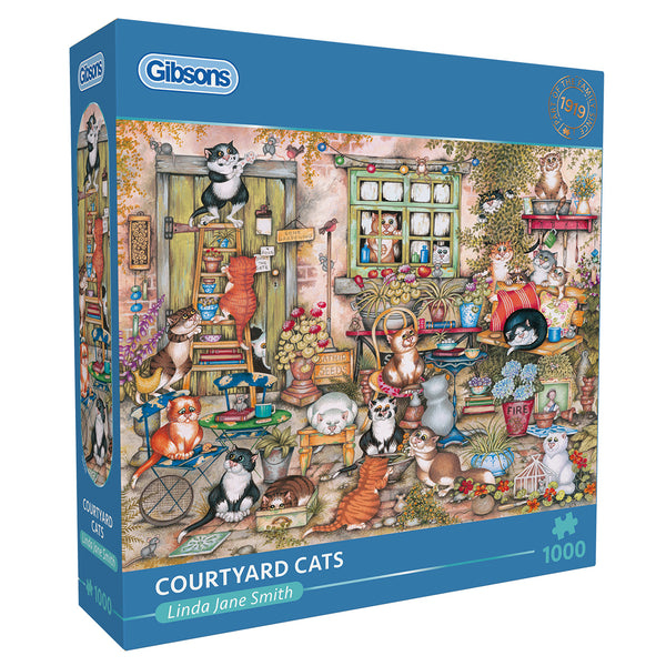 Gibsons Courtyard Cats Puslespil 1000 stk