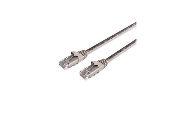 Mercodan UltraFlex Patchkabel KAT6 UTP, 15m, Grå, LSZH Halogenfri, AWG26, kobber, FLUKE testet netværkskabel Cat6 U/UTP (UTP) Rund
