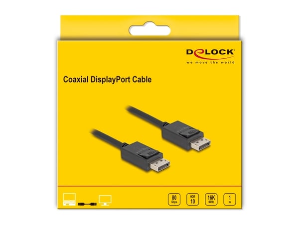Miniatyrbild 3 av 3: DeLOCK 80491 DisplayPort-kabel 1 m Svart