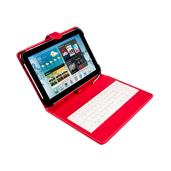 SilverHT 111916140199 tastatur til mobil enhed Spansk Micro-USB Rød, Hvid