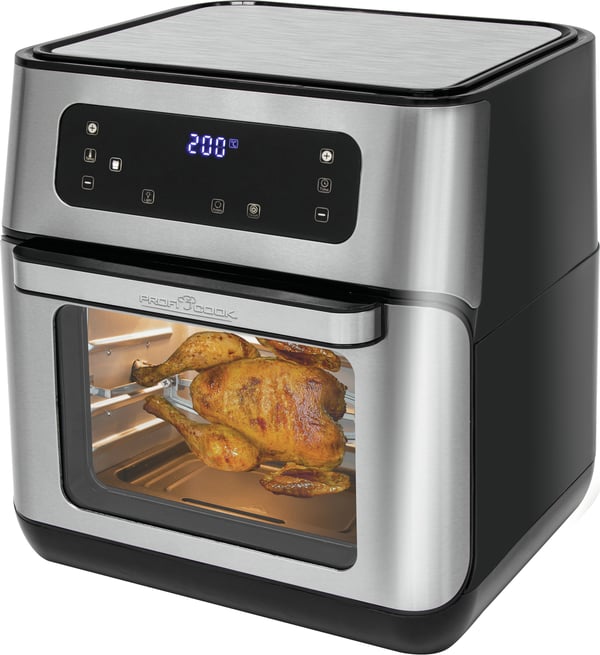 Miniatyrbild 3 av 6: ProfiCook PC-FR 1200 H Single 11 l Fristående 1500 W Varmluftsfritös Svart, Rostfritt stål