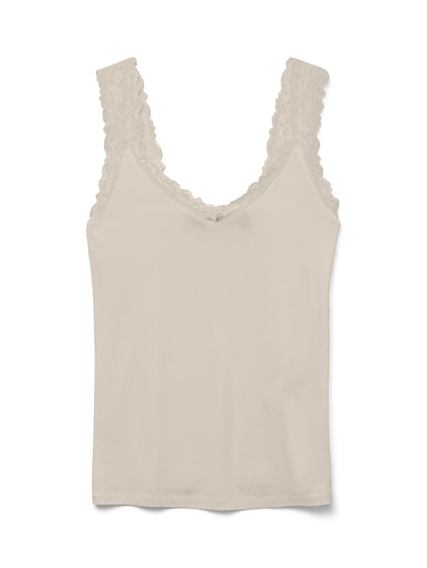 Vero Moda VMROSA Top,10287348,S Top (tøj) Rund krave Ærmeløs Viskose, Elastin