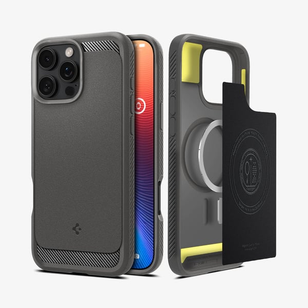 Miniatyrbillede 2 af 6: Spigen Rugged Armor (MagFit) mobiltelefon etui 17,5 cm (6.9") Cover Grå