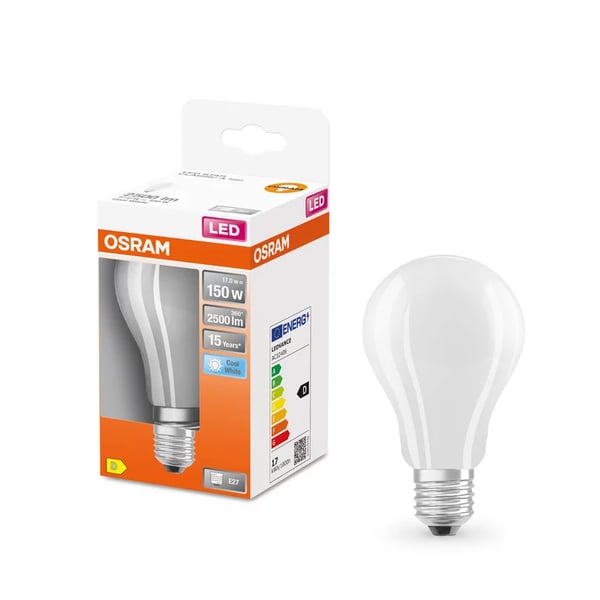 Miniatyrbillede 3 af 3: Osram 4058075305038 LED-lampe Kold hvid 4000 K 17 W E27 D