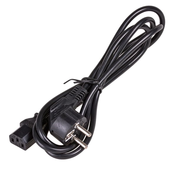 Miniatyrbillede 2 af 2: Akyga AK-PC-01A el-ledning Sort 1,5 m CEE7/7 IEC C13