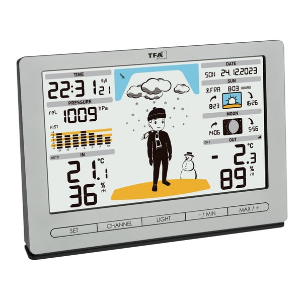 Miniatyrbild 5 av 15: TFA-Dostmann Meteo Jack Silver Batteri