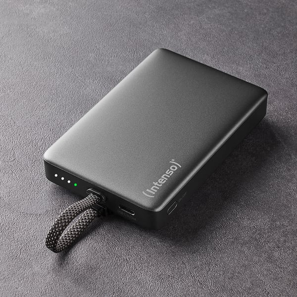 Intenso MC10000 Lithium polymer (LiPo) 10000 mAh Trådløs opladning Sort, Grå