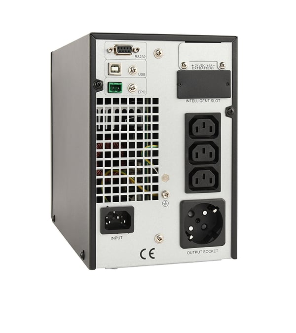 Pikkukuva 3 / 4: Gembird EG-UPSO-1000 UPS-virtalähde Taajuuden kaksoismuunnos (verkossa) 1 kVA 900 W 4 AC-pistorasia(a)