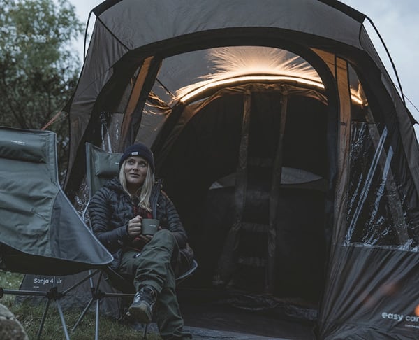 Easy Camp Senja 4 Air Ruskea Tunneliteltta