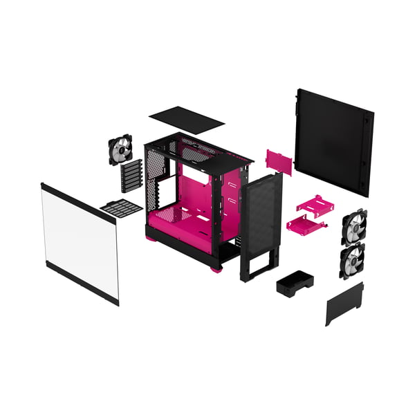 Miniatyrbillede 3 af 12: Fractal Design Pop Air Tower Sort, Magenta