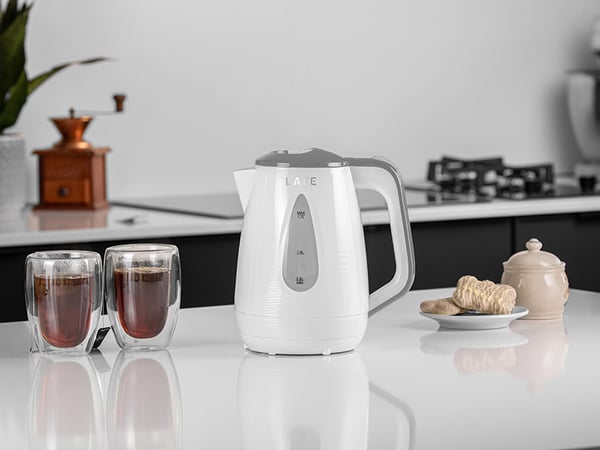 Pikkukuva 5 / 5: Lafe LAFCZA47289 vedenkeitin 1,7 L 2200 W Valkoinen, Harmaa