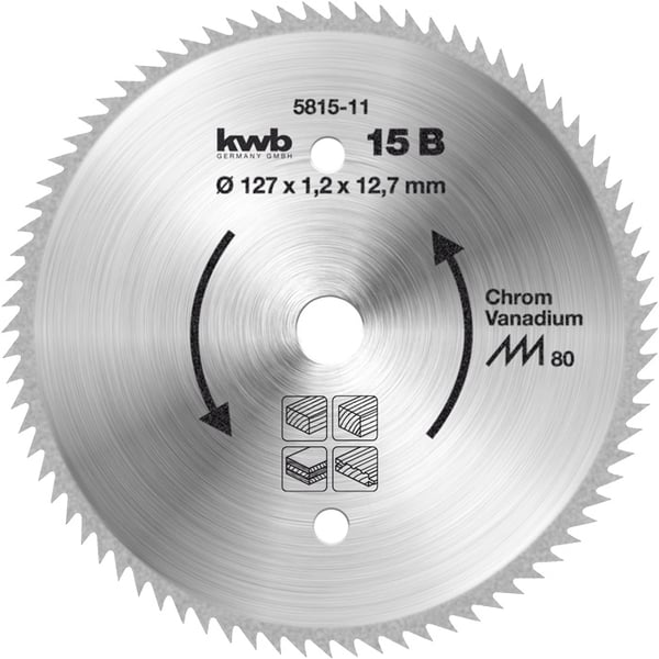 kwb 581511 rundsavklinge 12,7 cm 1 stk