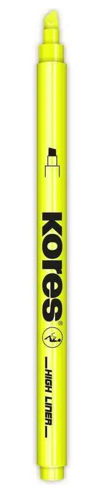 Kores TM36201 märkpennor 12 styck Mejselspets Gul