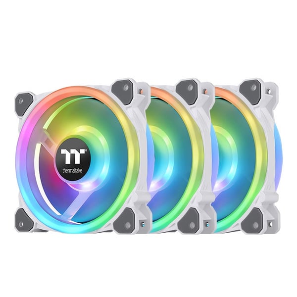 Thermaltake Riing Trio 12 RGB Radiator Fan White TT Premium Edition Universaali Tuuletin 12 cm Valkoinen 3 kpl Thermaltake Riing Trio 12 RGB Radiator Fan White TT Premium Edition Universaali Tuuletin 12 cm Valkoinen 3 kpl