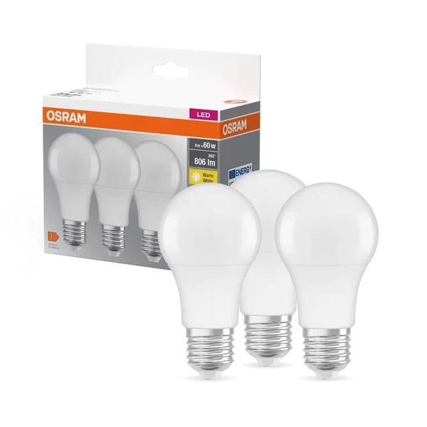 Miniatyrbild 4 av 4: Osram 4099854046797 LED-lampor Varmvitt 2700 K 8,5 W E27 F