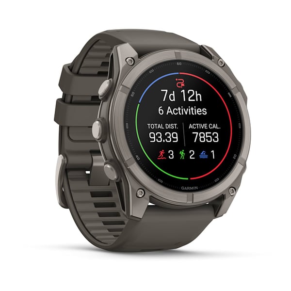 Pikkukuva 4 / 13: Garmin fēnix 9 3,56 cm (1.4") AMOLED 51 mm Digitaalinen 454 x 454 pikseliä Kosketusnäyttö Titaani Wi-Fi GPS (satelliitti)