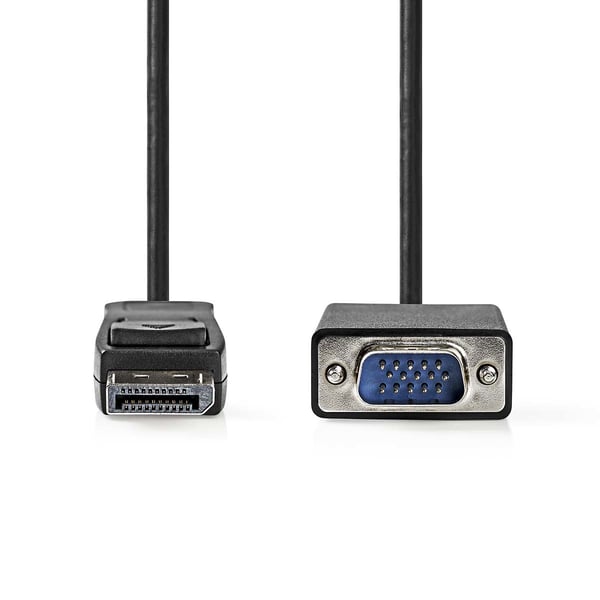 Miniatyrbillede 3 af 3: Nedis CCGL37301BK10 videokabel adapter 1 m VGA (D-Sub) DisplayPort Sort