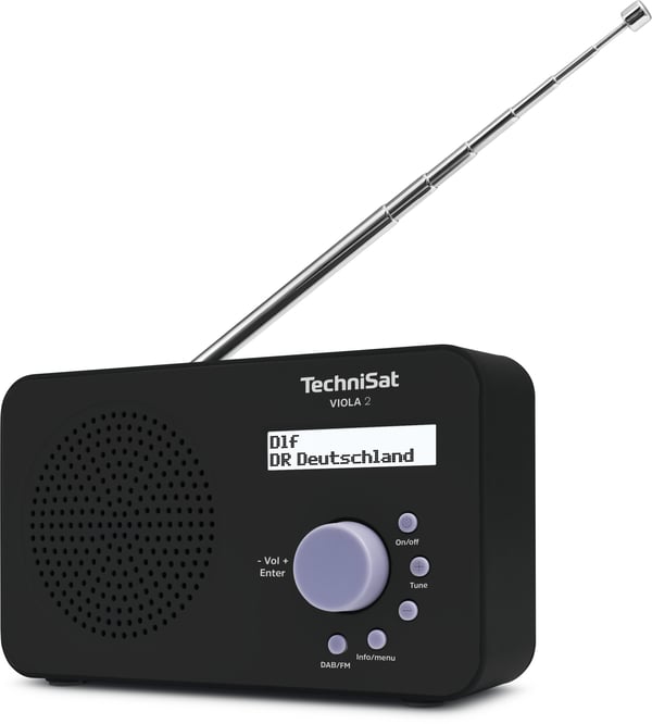 TechniSat VIOLA 2 Bärbar Analog och digital Svart