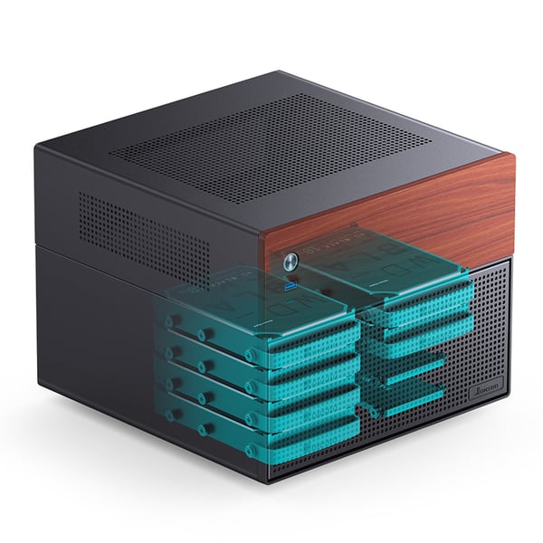 Jonsbo N4 Black Micro Tower Svart