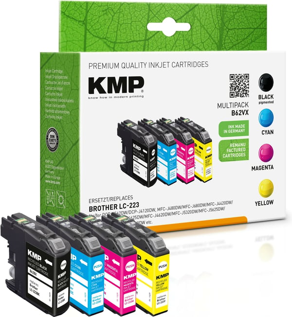 KMP B62VX blækpatron 4 stk Kompatibel Sort, Blå, Magenta, Gul